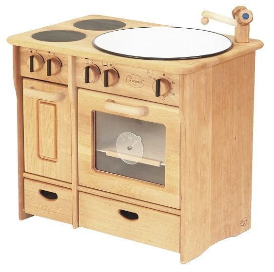 Drewart Cooker and Sink Combo, Natural - vendor-unknown - Honeybee Toys