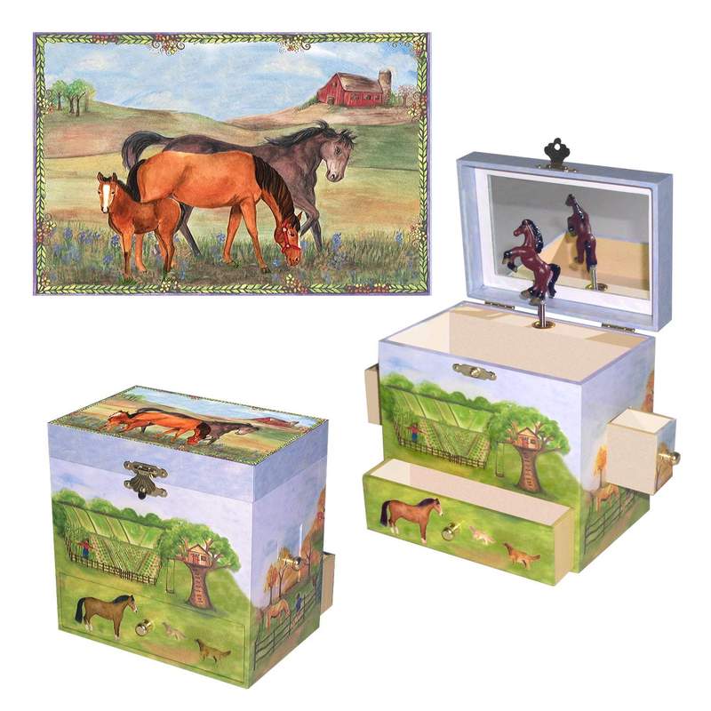 Enchantmints Music Box Horse Ranch - vendor-unknown - Honeybee Toys