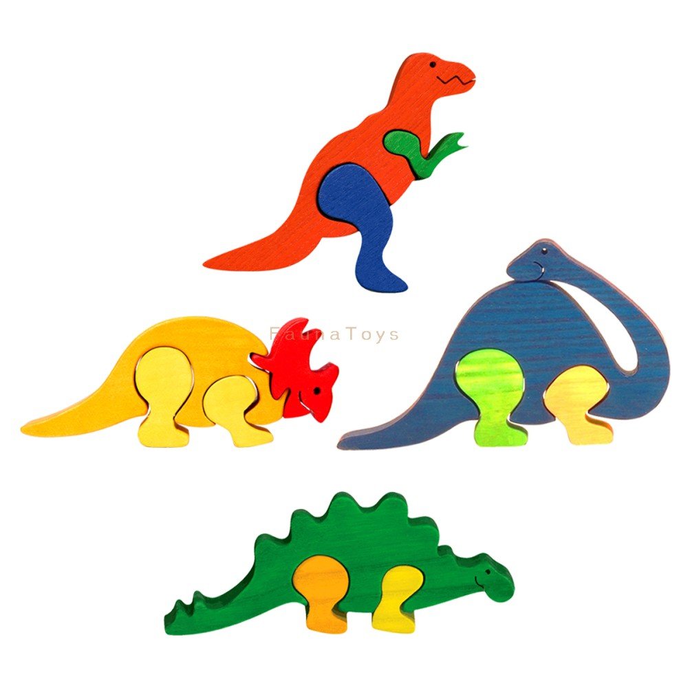 Fauna Mini Puzzle Dinosaurs - vendor-unknown - Honeybee Toys