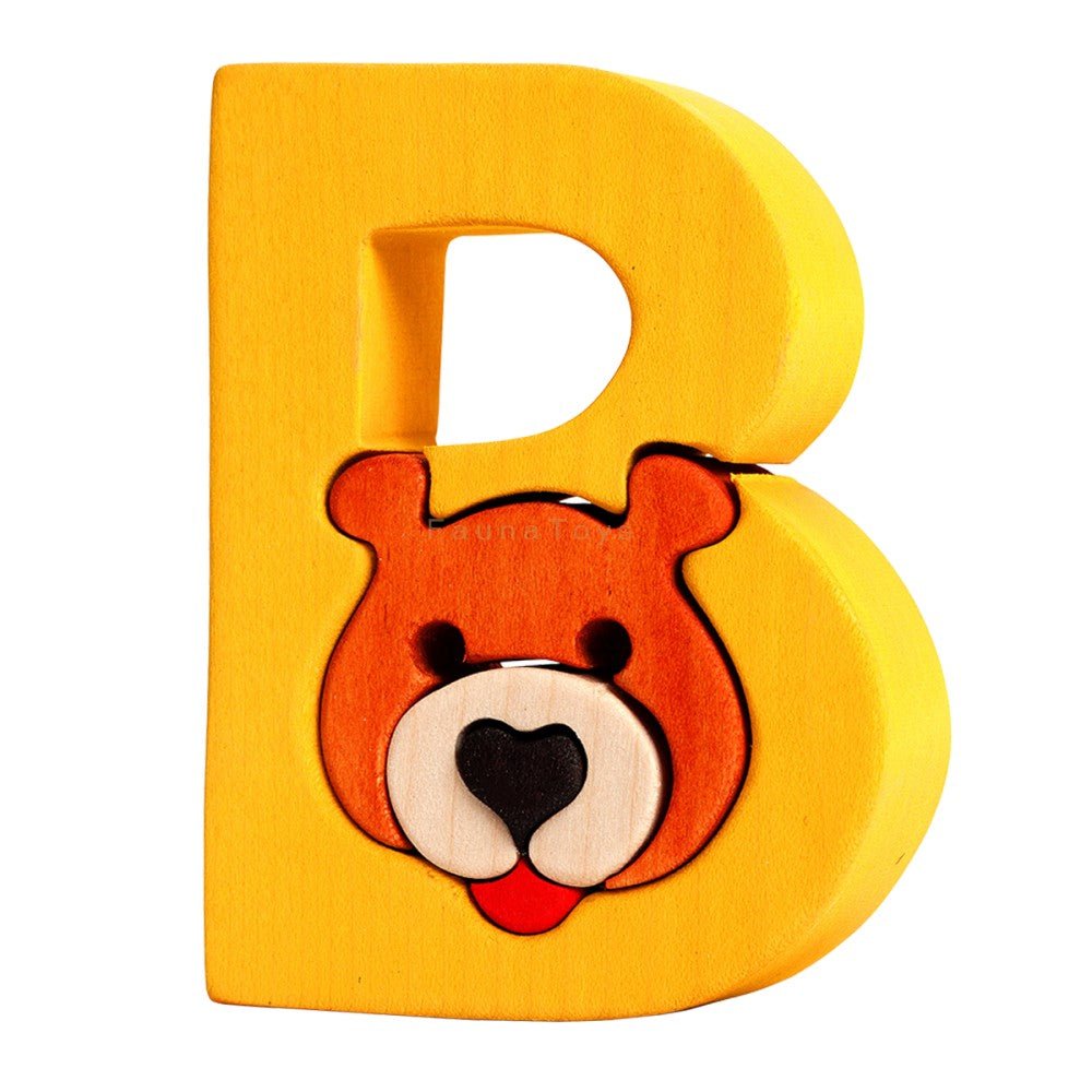 Fauna Puzzle B - Bear - vendor-unknown - Honeybee Toys