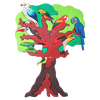 Fauna Puzzle Bird Tree, South America - vendor-unknown - Honeybee Toys