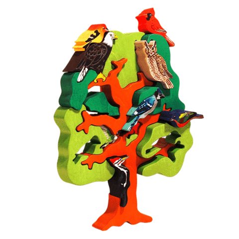 Fauna Puzzle Birdtree, North America - vendor-unknown - Honeybee Toys