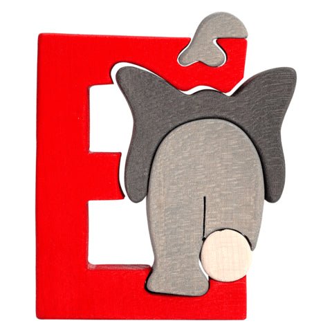 Fauna Puzzle E - Elephant - vendor-unknown - Honeybee Toys