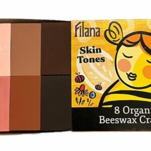 Filana Organic Beeswax Crayons, Skin Tones Block 8 - vendor-unknown - Honeybee Toys