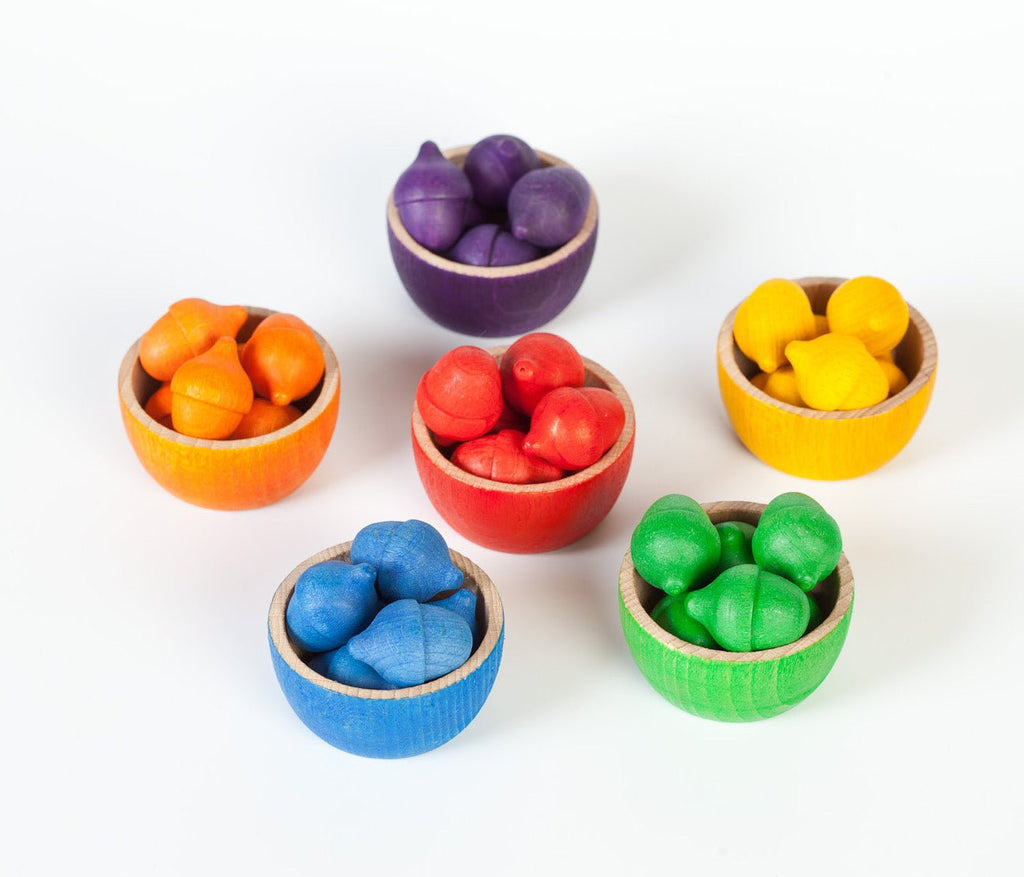 Grapat Bowls & Acorns - vendor-unknown - Honeybee Toys