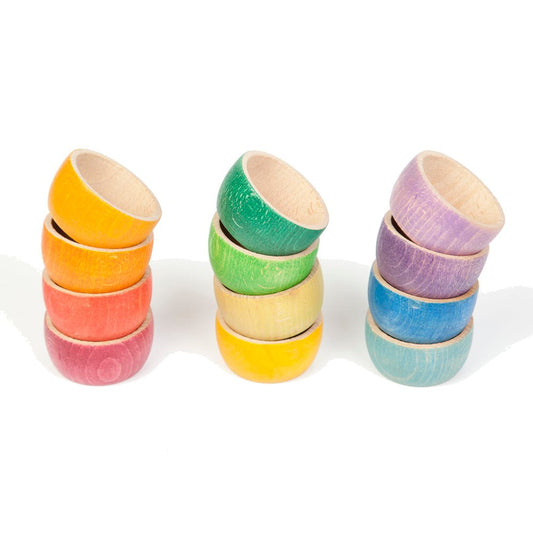 Grapat Bowls Coloured, 12 pieces - vendor-unknown - Honeybee Toys