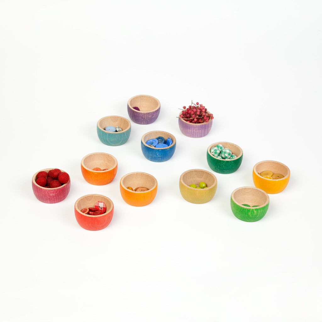 Grapat Bowls Coloured, 12 pieces - vendor-unknown - Honeybee Toys