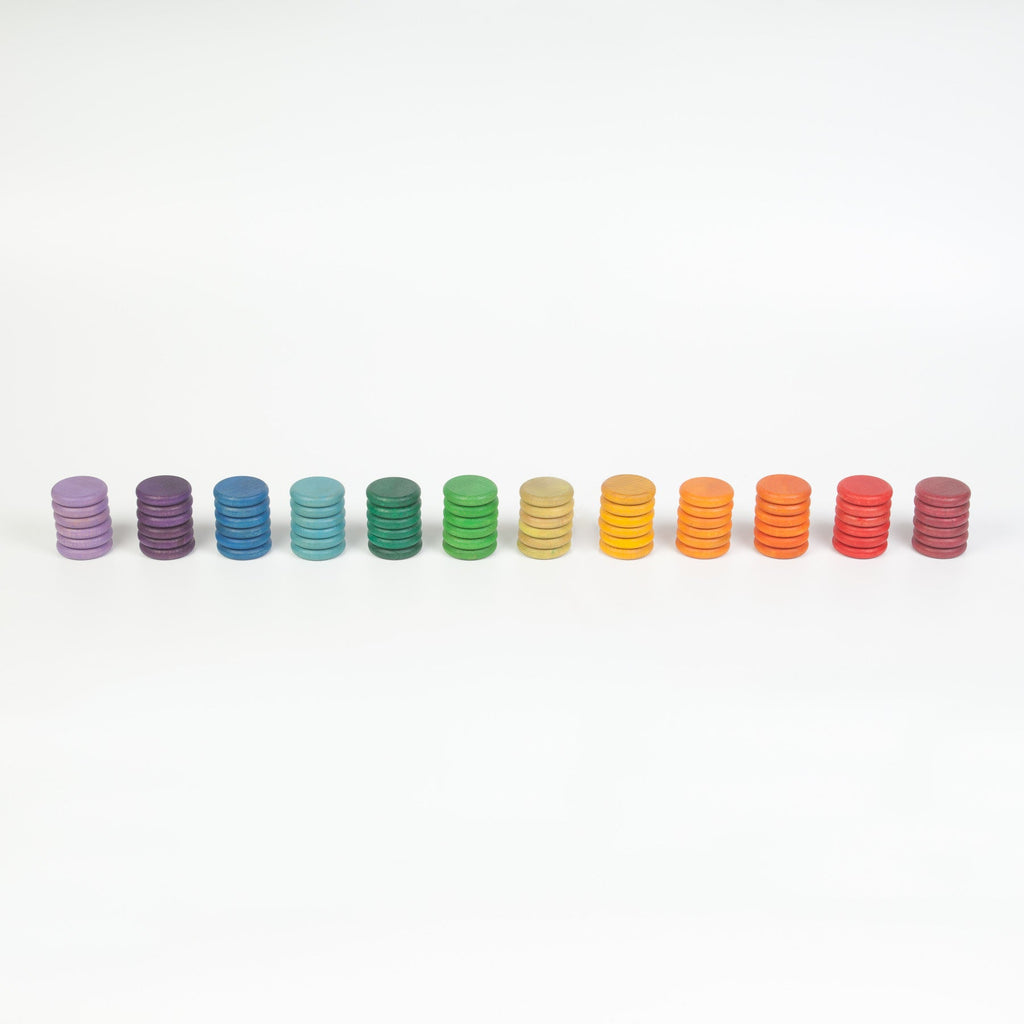 Grapat Coins 12 Colours, 72 pieces - vendor-unknown - Honeybee Toys
