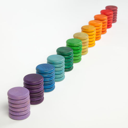 Grapat Coins 12 Colours, 72 pieces - vendor-unknown - Honeybee Toys