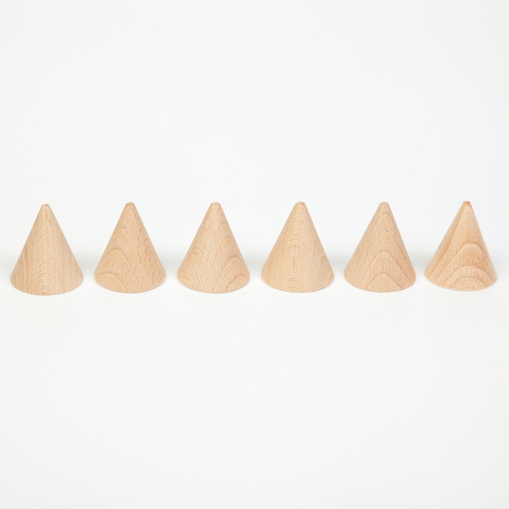 Grapat Cones Natural, 6 pieces - vendor-unknown - Honeybee Toys