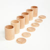 Grapat Cups with Lid Natural x 6 - vendor-unknown - Honeybee Toys