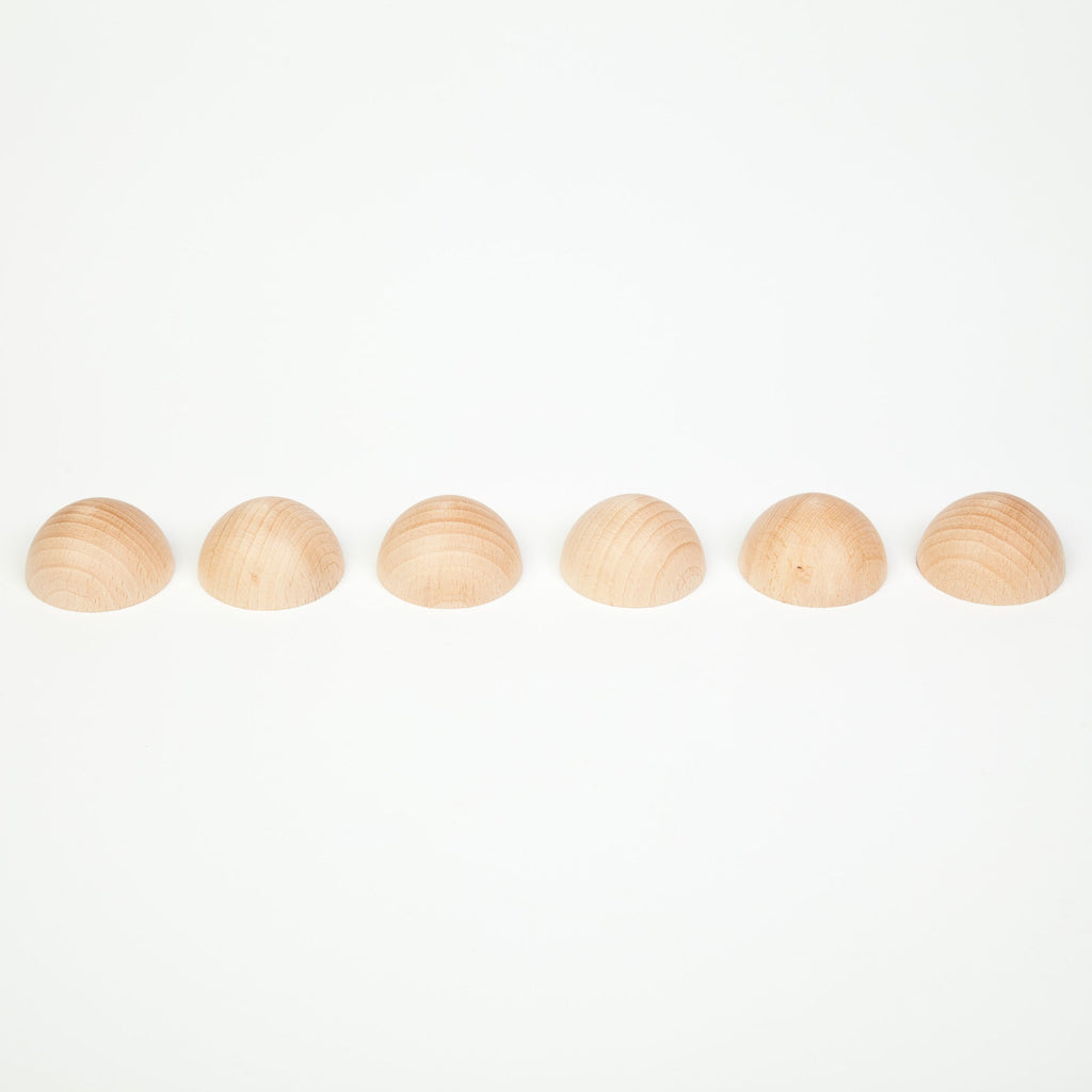 Grapat Half Spheres Natural, 6 pieces - vendor-unknown - Honeybee Toys