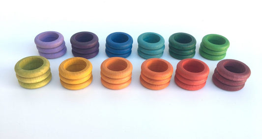 Grapat Rings 12 Colours, 36 pieces - vendor-unknown - Honeybee Toys