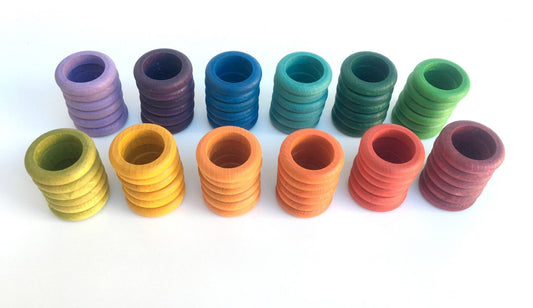 Grapat Rings 12 Colours, 72 pieces - vendor-unknown - Honeybee Toys