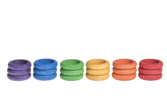 Grapat Rings 6 Colours, 18 pieces - vendor-unknown - Honeybee Toys
