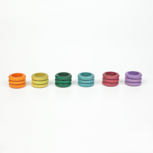 Grapat Rings 6 Colours Additional, 18 Pieces - vendor-unknown - Honeybee Toys