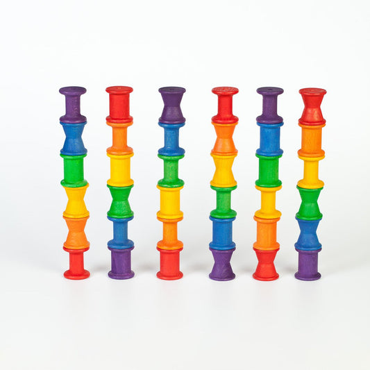 Grapat Spools Coloured, 36 pieces - vendor-unknown - Honeybee Toys
