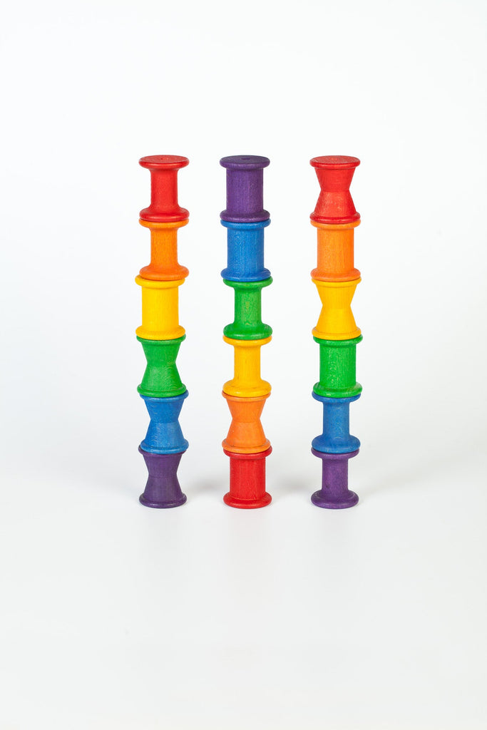 Grapat Spools Coloured x 18 - vendor-unknown - Honeybee Toys