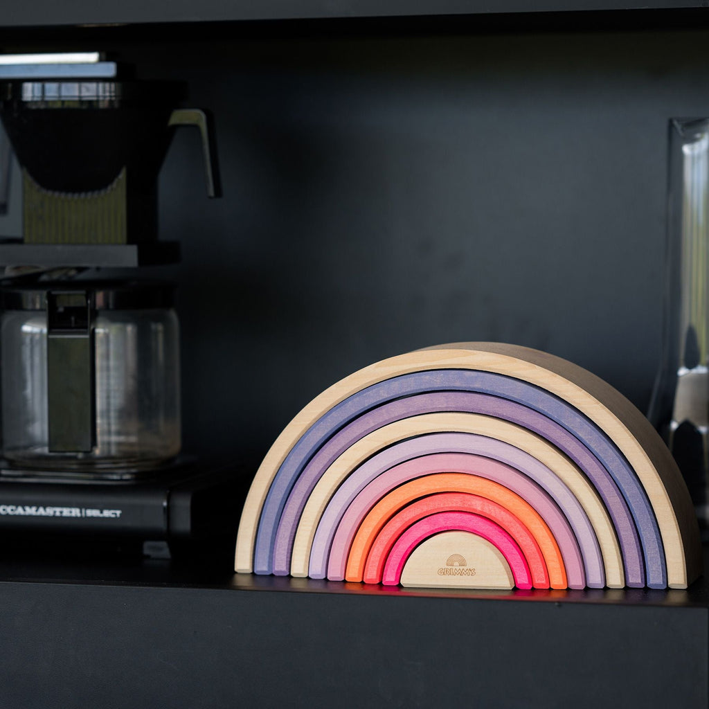 Grimm's 10 piece Rainbow Neon Pink Overstocked 45% off (Was $144 now $79.20) - vendor-unknown - Honeybee Toys