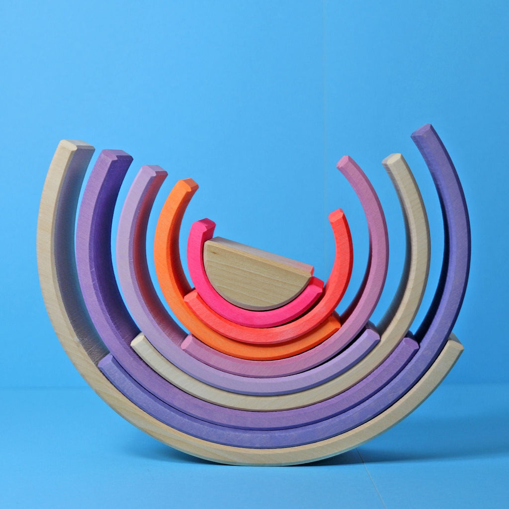 Grimm's 10 piece Rainbow Neon Pink Overstocked 45% off (Was $144 now $79.20) - vendor-unknown - Honeybee Toys