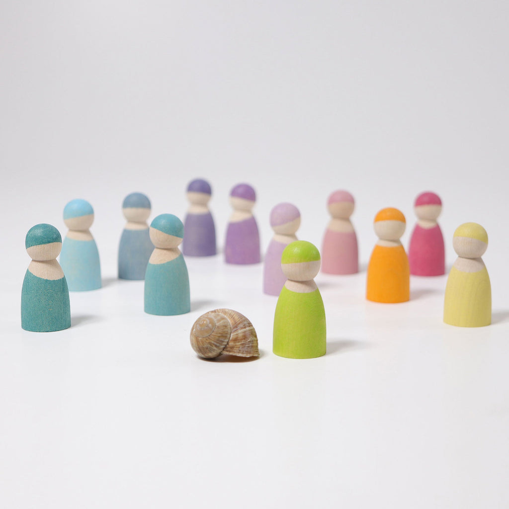Grimm's 12 Friends Pastel - vendor-unknown - Honeybee Toys
