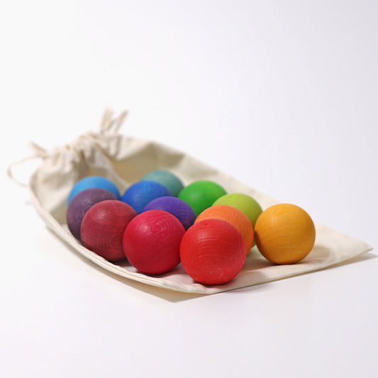 Grimm's Balls Small Rainbow, set of 12 - vendor-unknown - Honeybee Toys