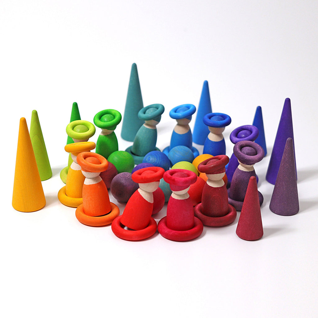 Grimm's Balls Small Rainbow, set of 12 - vendor-unknown - Honeybee Toys