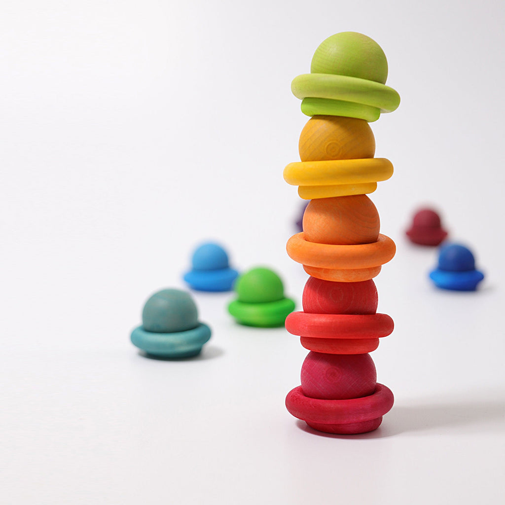 Grimm's Balls Small Rainbow, set of 12 - vendor-unknown - Honeybee Toys