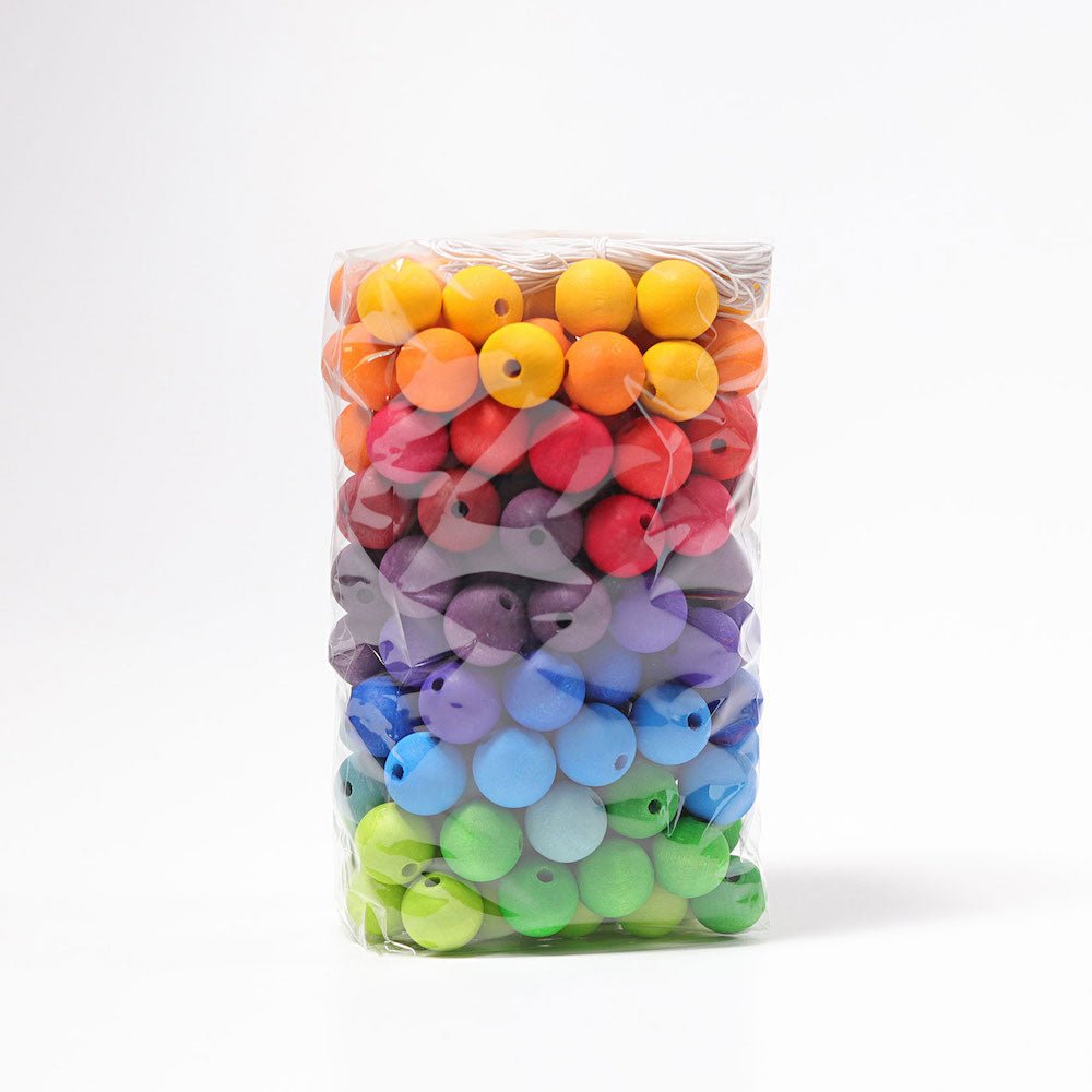 Grimm's Beads Coloured - 180 x 20 mm - vendor-unknown - Honeybee Toys