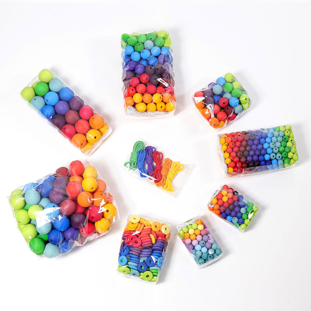 Grimm's Beads Coloured - 180 x 20 mm - vendor-unknown - Honeybee Toys