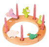 Grimm's Birthday Ring 12 holes, Natural - vendor-unknown - Honeybee Toys