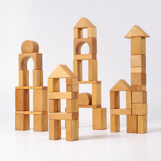 Grimm's Blocks Geometric Natural, 60 - vendor-unknown - Honeybee Toys