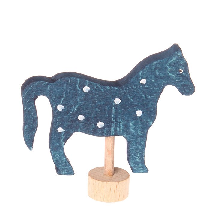Grimm's Blue Horse Decoration - vendor-unknown - Honeybee Toys