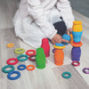 Grimm's Building Rings Rainbow - vendor-unknown - Honeybee Toys