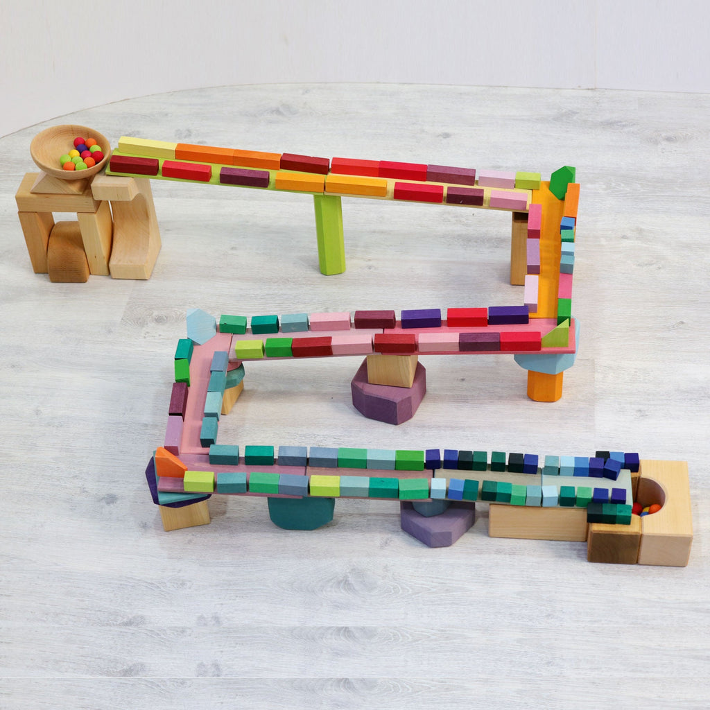 Grimm's Building Set Cornerstone with beveled edge - vendor-unknown - Honeybee Toys