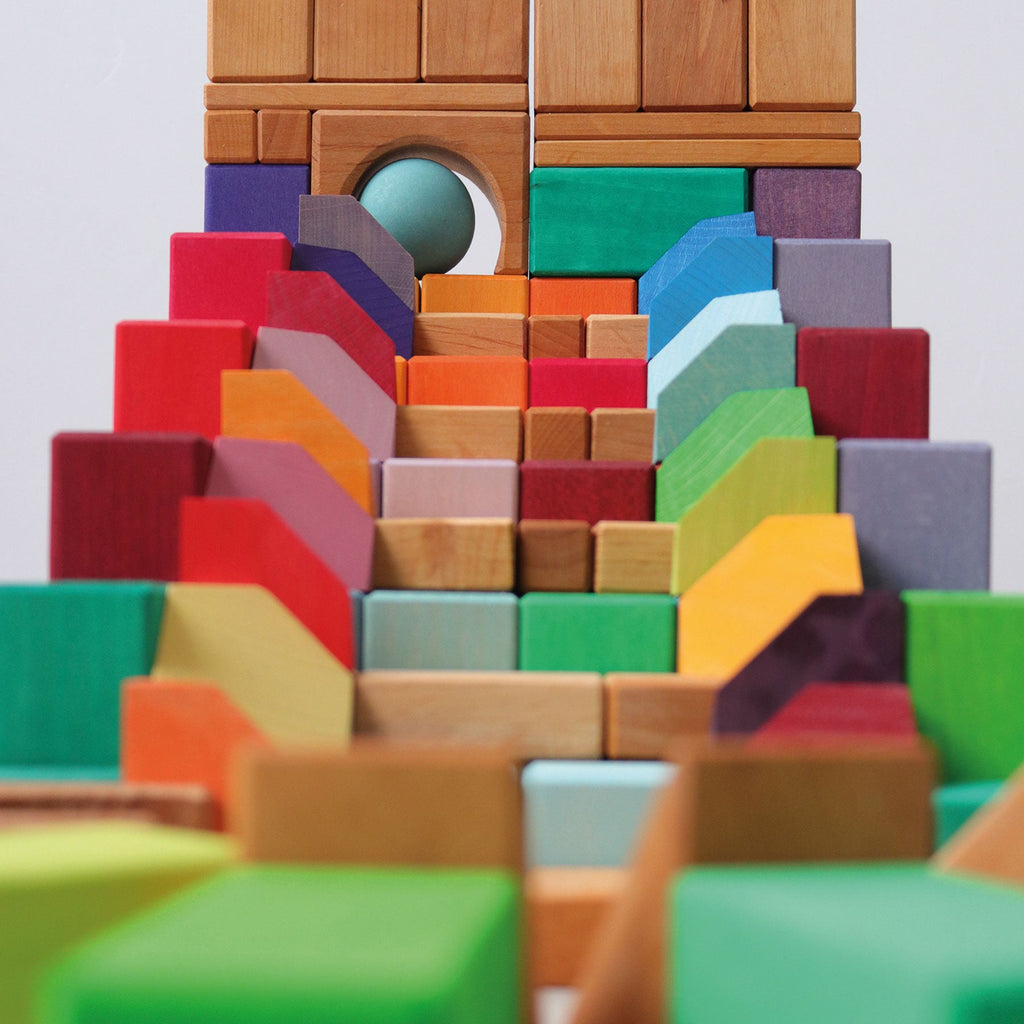 Grimm's Building Set Cornerstone with beveled edge - vendor-unknown - Honeybee Toys