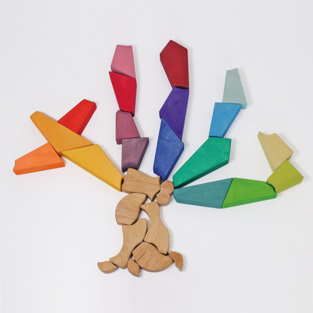 Grimm's Building Set Rainbow Lion - vendor-unknown - Honeybee Toys