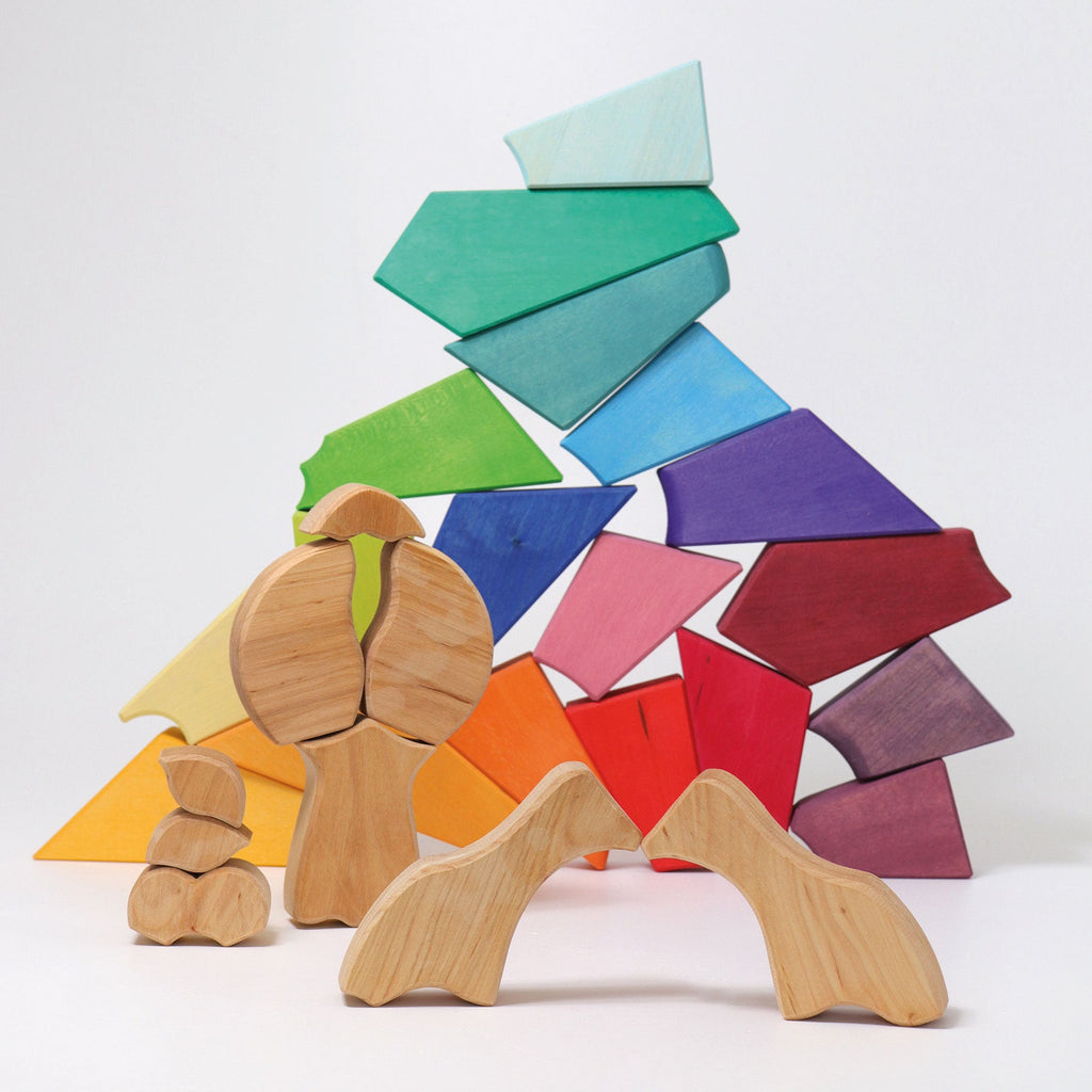 Grimm's Building Set Rainbow Lion - vendor-unknown - Honeybee Toys