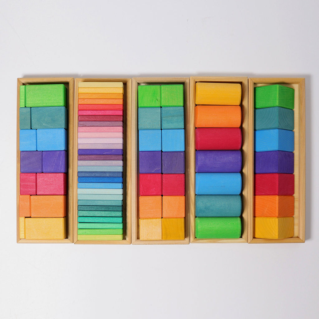 Grimm's Building Set Shapes & Colours - vendor-unknown - Honeybee Toys