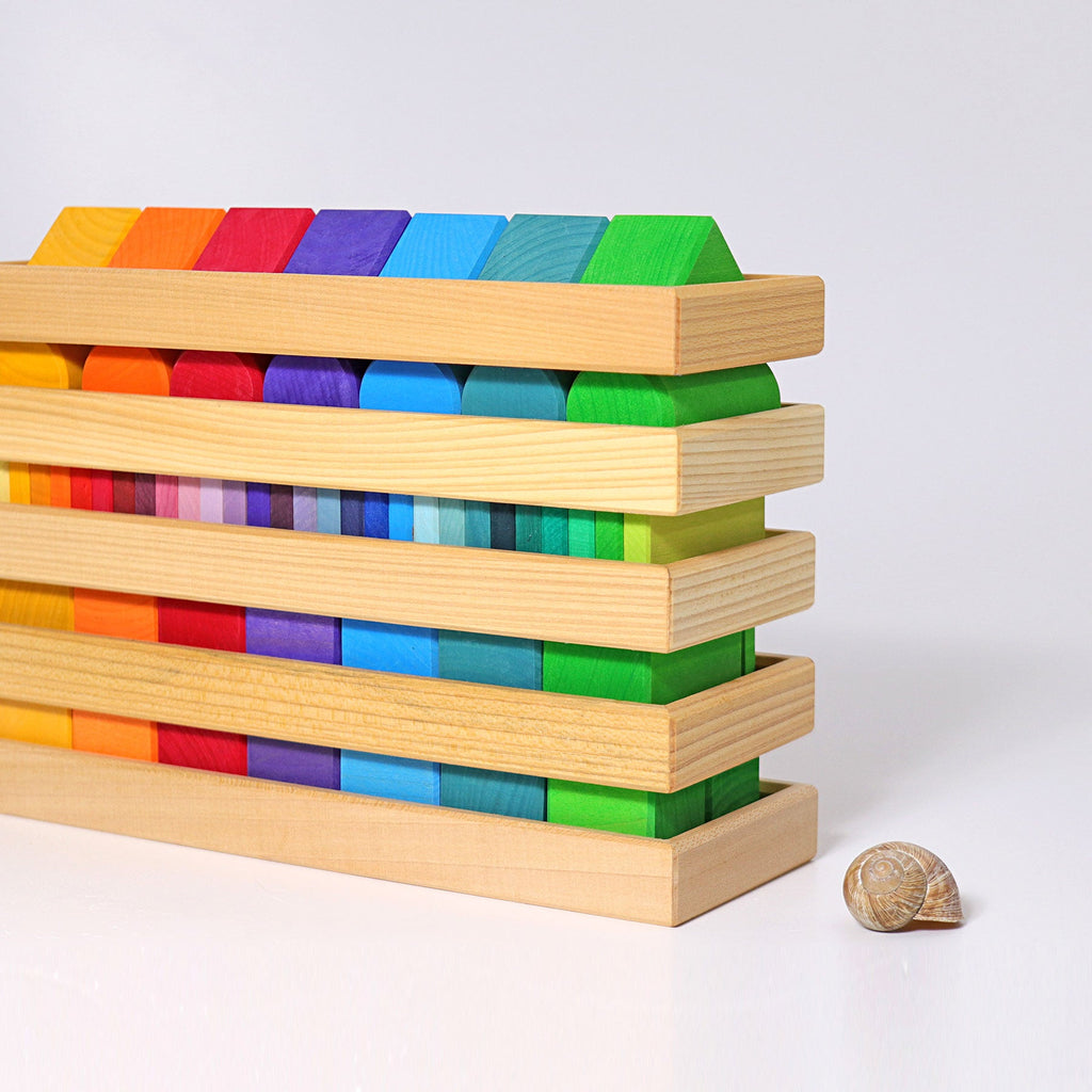 Grimm's Building Set Shapes & Colours - vendor-unknown - Honeybee Toys