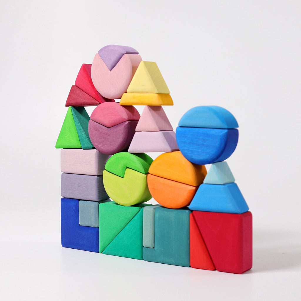 Grimm's Building Set Triangle, Square, Circle - vendor-unknown - Honeybee Toys