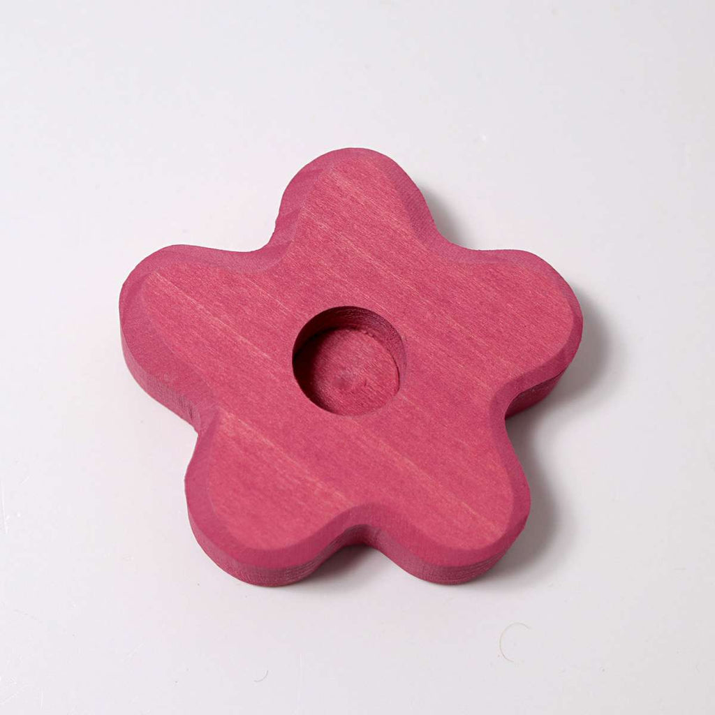 Grimm's Candle Holder Pink Flower - vendor-unknown - Honeybee Toys