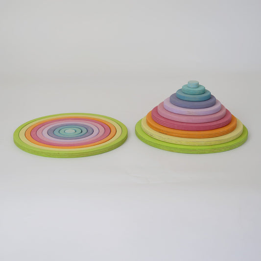 Grimm's Concentric Circles and Rings Pastel - vendor-unknown - Honeybee Toys
