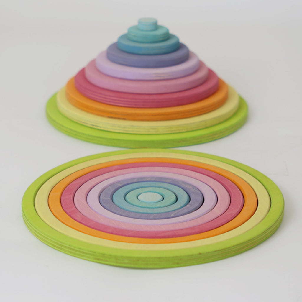 Grimm's Concentric Circles and Rings Pastel - vendor-unknown - Honeybee Toys
