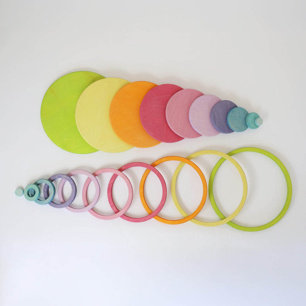 Grimm's Concentric Circles and Rings Pastel - vendor-unknown - Honeybee Toys