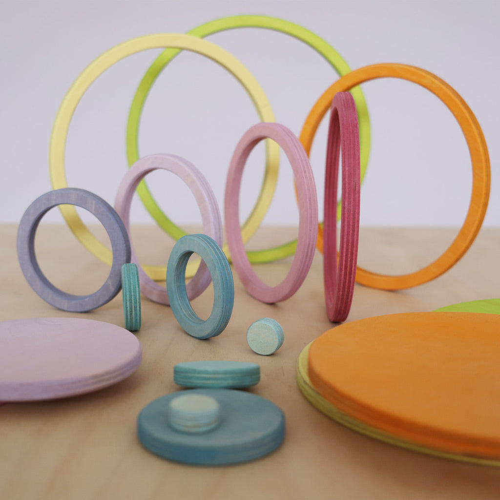 Grimm's Concentric Circles and Rings Pastel - vendor-unknown - Honeybee Toys