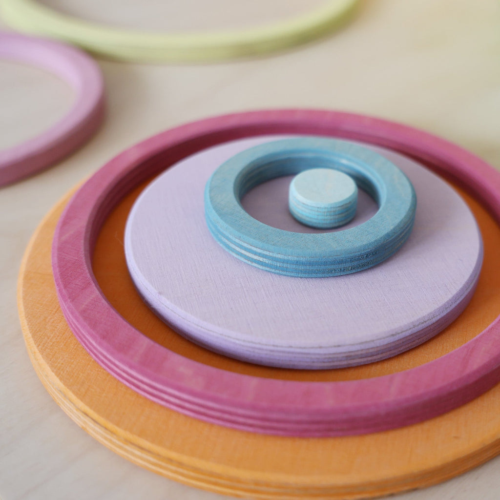 Grimm's Concentric Circles and Rings Pastel - vendor-unknown - Honeybee Toys