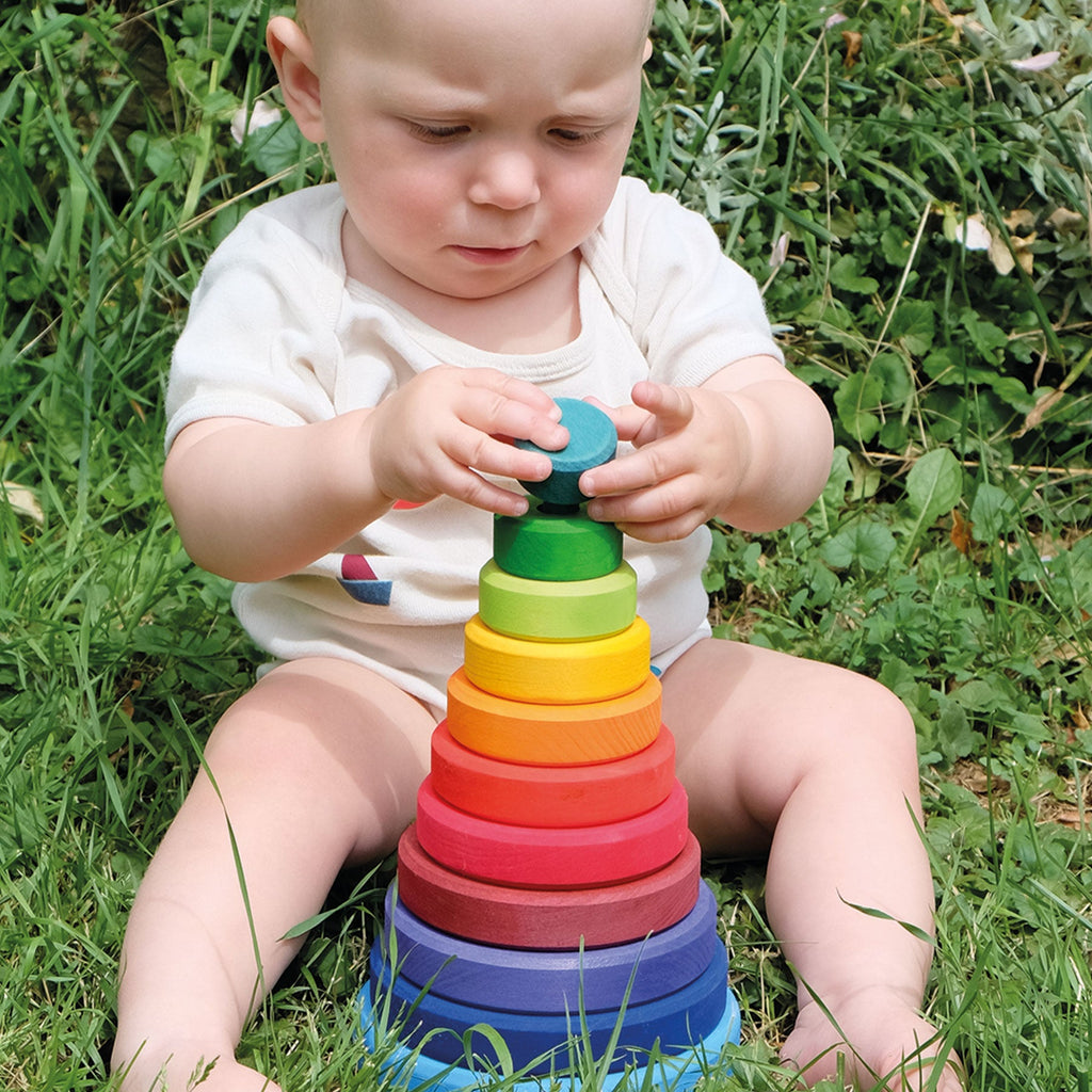 Grimm's Conical Tower Rainbow - vendor-unknown - Honeybee Toys