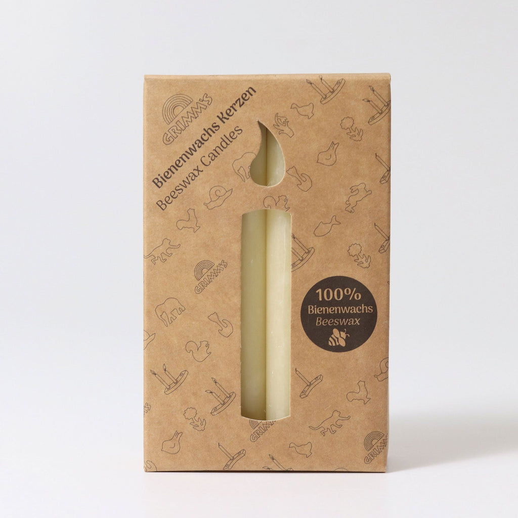 Grimm's Creme 100% Beeswax Candles - vendor-unknown - Honeybee Toys