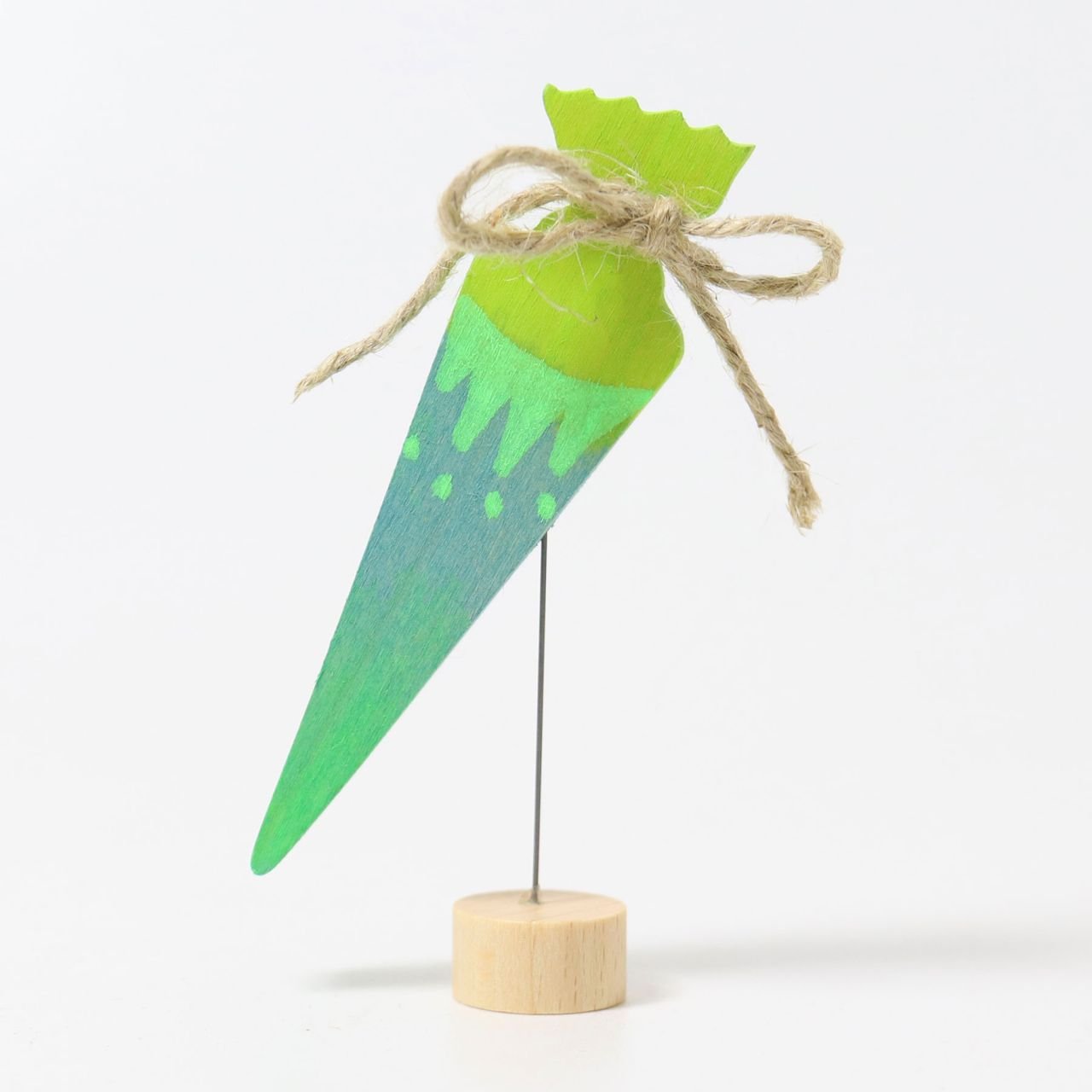 Grimm's Decoration School Cone Green - vendor-unknown - Honeybee Toys